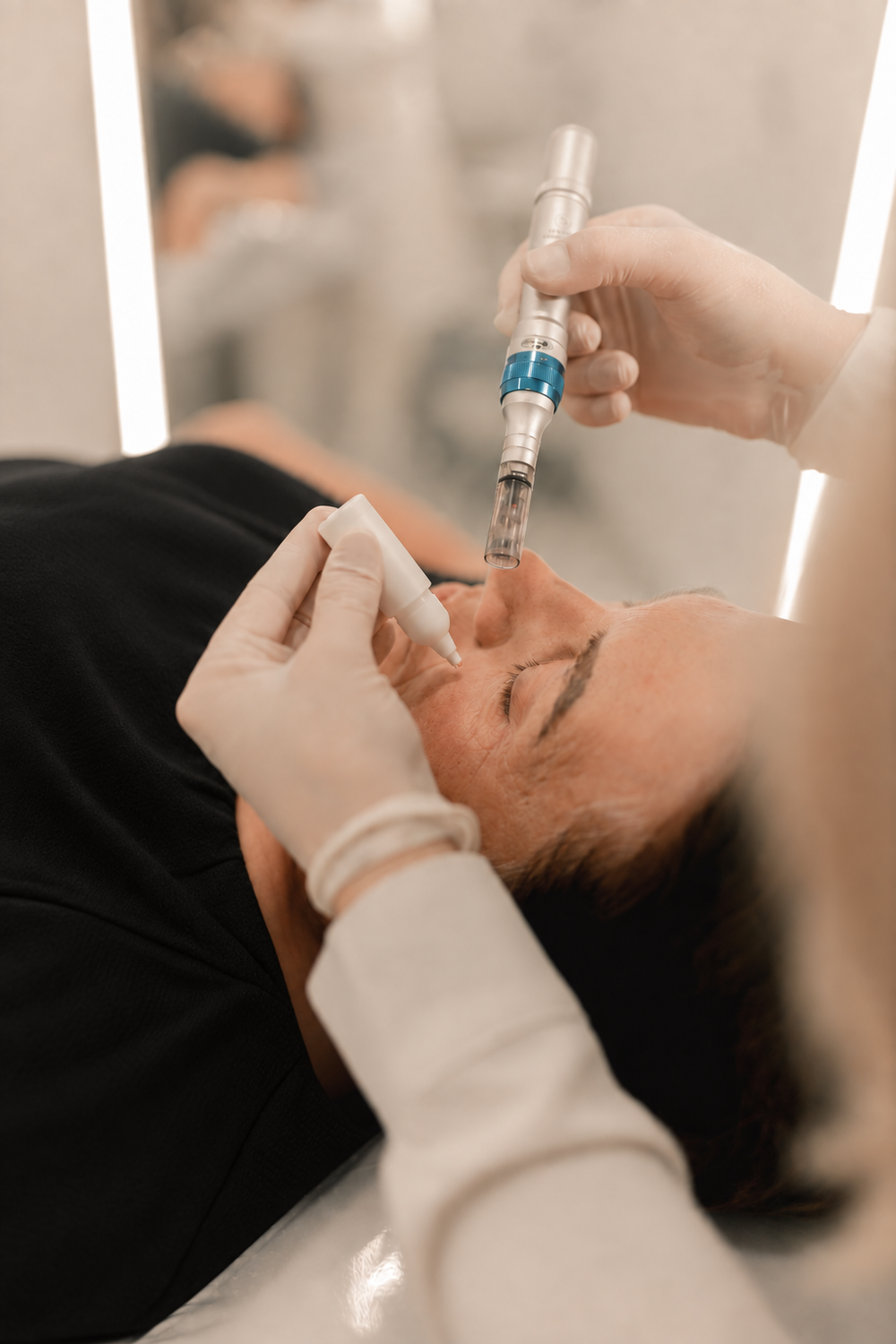 Microneedling-behandling i klinik