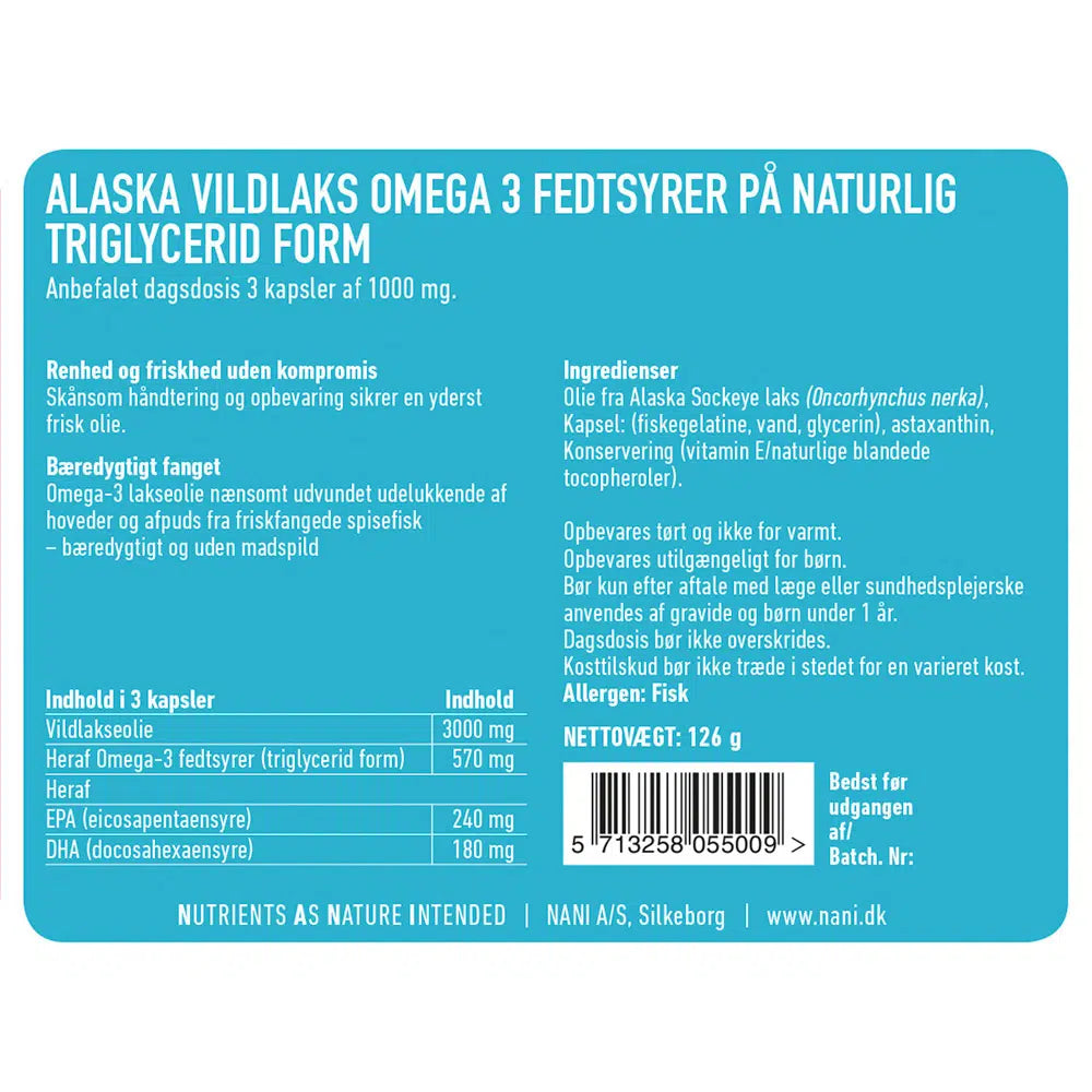 Nani Alaska Vildlaks Omega 3 – 90 kapsle